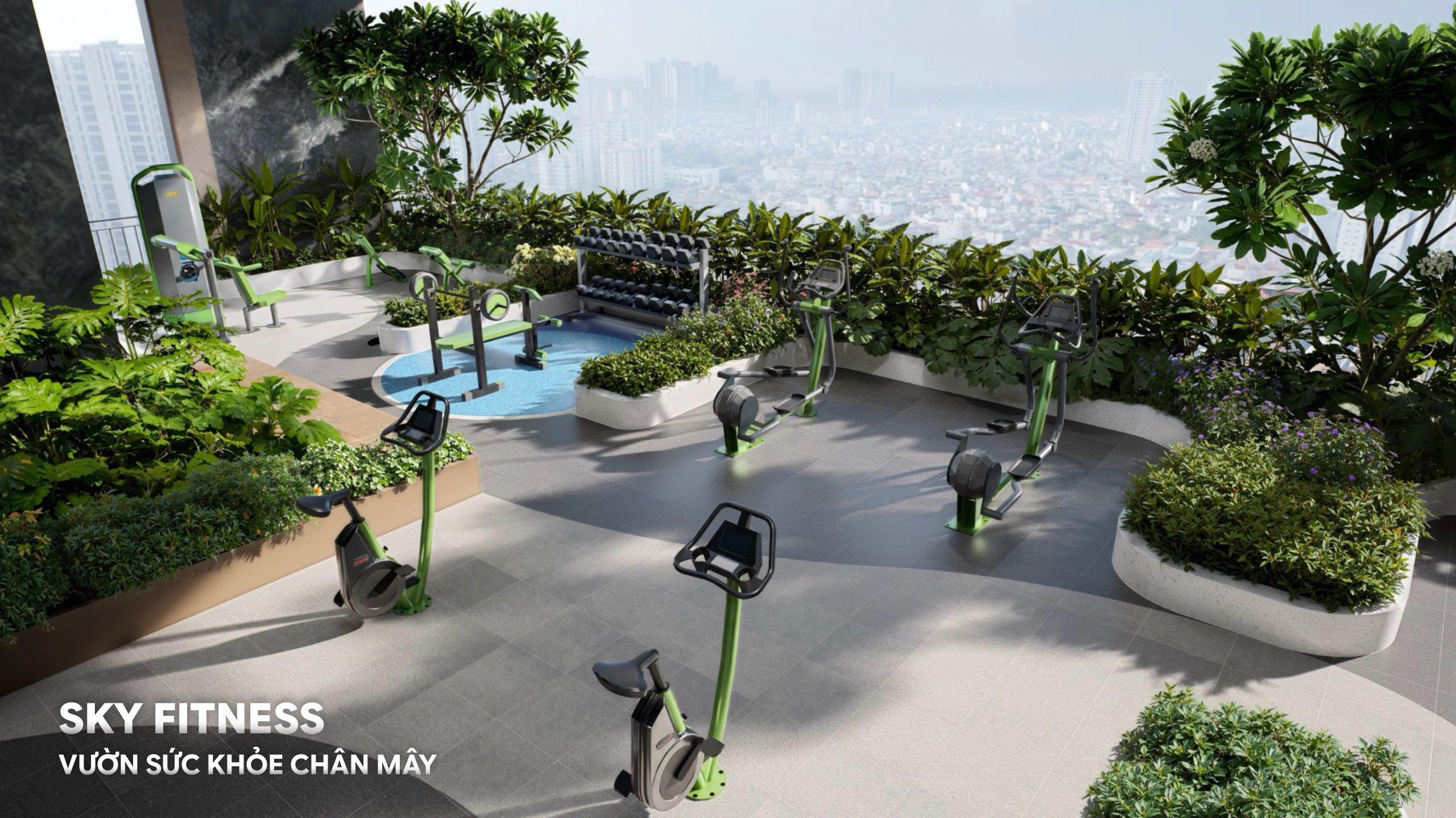 Rooftop infinity pool with skyline view